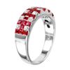 Image 2 : 14KT White Gold Ruby and Diamond Ring - #2037
