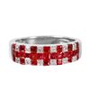 Image 3 : 14KT White Gold Ruby and Diamond Ring - #2037
