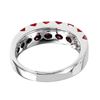 Image 4 : 14KT White Gold Ruby and Diamond Ring - #2037