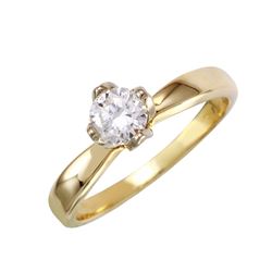14KT Yellow Gold Diamond Solitaire Ring - #1852