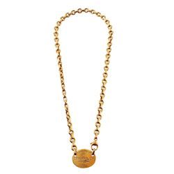 Tiffany & Co 18KT Yellow Gold Return to Tiffany Oval Tag Necklace - #1393