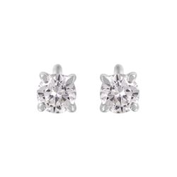 14KT White Gold Diamond Stud Earrings - #1641