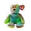 Image 1 : Discontinued TY Beanie Baby Multi-Colored PEACE BEAR: 1996 - #1661