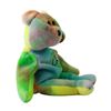 Image 2 : Discontinued TY Beanie Baby Multi-Colored PEACE BEAR: 1996 - #1661