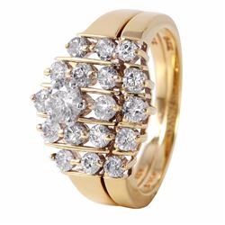 14KT Yellow Gold Diamond Engagement Ring - #644