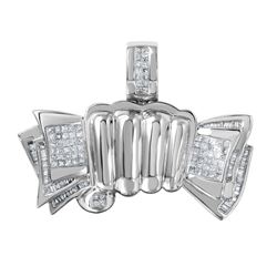 14KT White Gold Diamond Pendant - #1502