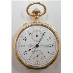 Louis Audemars Rattrapante Chronograph 18KT Gold Pocket Watch - #829