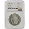 Image 1 : 1881-S $1 Morgan Silver Dollar NGC Graded MS63