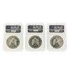 Image 2 : 3 Coin Set 1996-1998 $1 American Silver Eagle Coins NGC MS69