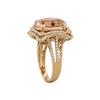 Image 3 : 14KT Rose Gold 10.49ct Morganite and Diamond Ring
