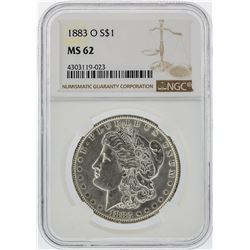 1883-O $1 Morgan Silver Dollar NGC Graded MS62
