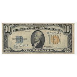 1934A $10 Silver Certificate North Africa Emergency Note