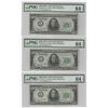 Image 1 : Lot of (3) Consecutive 1934A $500 FRN Notes PMG Graded 64EPQ