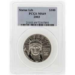 2002 $100 Platinum American Eagle Coin MS69