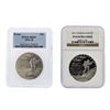 Image 1 : 1991 $1 Silver Korean War Commemorative Coins NGC/PCGS Graded