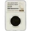 1854 G.Britain Penny Ornamental Trident Coin NGC Graded AU50 BN