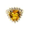 Image 2 : 14KT Yellow Gold 4.29ct Citrine and Diamond Ring