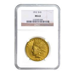 1912 $10 Indian Gold Eagle MS63