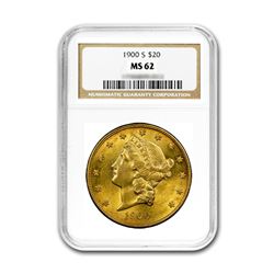 1900-S $20 Liberty Gold Coin NGC MS62