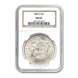 1885-O $1 Morgan Silver Dollar - NGC MS64