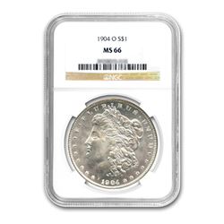 1904-O $1 Morgan Silver Dollar - NGC MS66