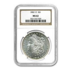 1892-O $1 Morgan Silver Dollar - NGC MS62