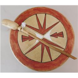 Plains Rawhide Drum and Beater