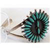 Image 5 : Zuni Sterling Silver and Turquoise Bracelet