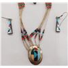 Image 2 : Native American Sterling Silver & Stone Set