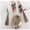 Image 4 : Native American Sterling Silver & Stone Set