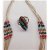 Image 6 : Native American Sterling Silver & Stone Set