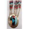 Image 9 : Native American Sterling Silver & Stone Set