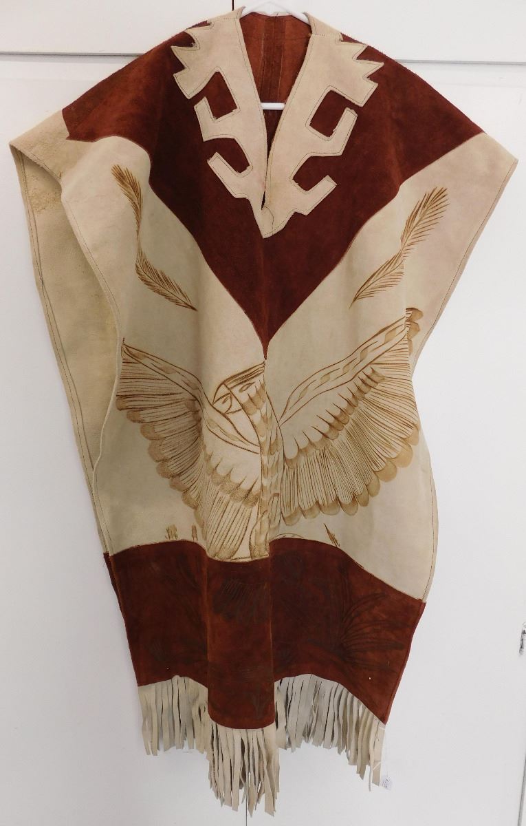 Leather Pictoral Poncho
