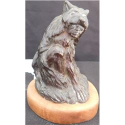 Bronze of Native American Wearing Bear Skin