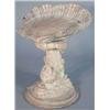 Image 1 : A 19th century Italian pine grotto stool, with scallop shell seat on dolphin base, height 1ft 10i...