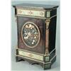 Image 1 : A mid 19th century Italian ebonised pietra dura and ormolu mounted pier cabinet, with slate top,...