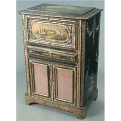 A fine mid 19th century papier mache secretaire cabinet by Mccallum & Hodson, with fall front enc...