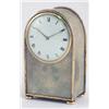 Image 1 : A 19th century "Jump style" shagreen mantel timepiece, with convex enamelled dial and moon hands,...