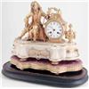 Image 1 : A mid-19th century French ormolu and alabaster mantel clock, cast in the form of an architect sea...
