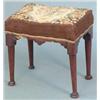 Image 1 : A mid 18th century mahogany stool, with rectangular tapestry seat on tapered legs with pad feet (...