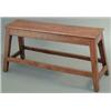 Image 1 : An oak bench, on square tapered legs with uniting stretchers, 3ft 4ins...