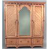 Image 1 : A Victorian Heals Arts and Crafts golden oak wardrobe, in the manner of Charles Bevan with castel...
