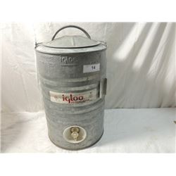 VINTAGE IGLOO GALVANIZED DRINK DISPENSER 3 GAL