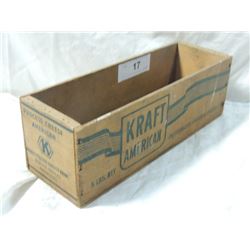ANTIQUE VINTAGE KRAFT AMERICAN WOOD CHEESE BOX