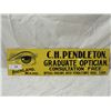 Image 1 : VINTAGE PENDLETON OPTICIAN EYE DR PRESSED TIN SIGN