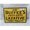 Image 1 : VINTAGE DUFFEE'S LAXATIVE PRESSED TIN SIGN