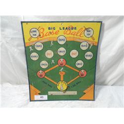 ANTIQUE BIG LEAGUE BASEBALL TIN DART BOARD