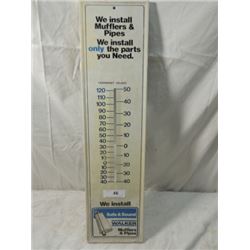 VINTAGE WALKER MUFFLER THERMOMETER AS IS