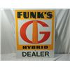 Image 1 : VINTAGE FUNK'S HYBRID DEALER SEED FARM SIGN TIN