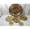 Image 1 : LOT 6 HEAVY BRASS DECOR WALL TRAYS PLATES SERVING